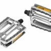 Ergotec Alu-Pedal 658 XXL Silber/grau, 9/16", Mit Reflektoren