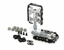 XLC System-Pedal PD-S02 Einseitig, Schwarz/silber SPD-kompatibel