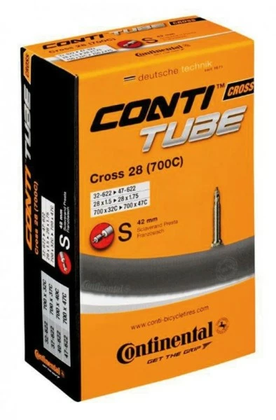 Schlauch Continental Conti Tube Cross 28 28" 700x32/47C 32/47-622 SV 42mm 1 Schlauch Continental Conti Tube Cross 28 28" 700x32/47C 32/47-622 SV 42mm