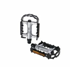 XLC MTB-Pedal PD-M28 Alukäfig/-körper, Silber/schwarz
