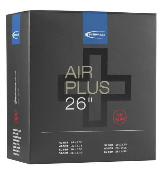 Schlauch Schwalbe SV 13AP Air Plus 26" 40/62-559 SV 40mm 1 Schlauch Schwalbe SV 13AP Air Plus 26" 40/62-559 SV 40mm