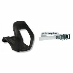 Pedalhaken Zéfal Christophe L/XL Pedal Haken Retro Pedalriemen Paar Zefal 516 Weiß, 370mm, Leder