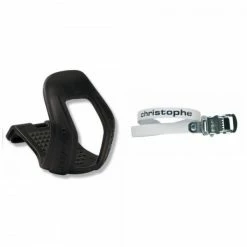 Pedalhaken Zéfal Christophe S/M Pedal Haken Retro Pedalriemen Paar Zefal 516 Weiß, 370mm, Leder