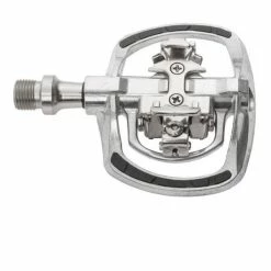 M-Wave Pedal Drag-T1 Klick Silber, Shimano SPD