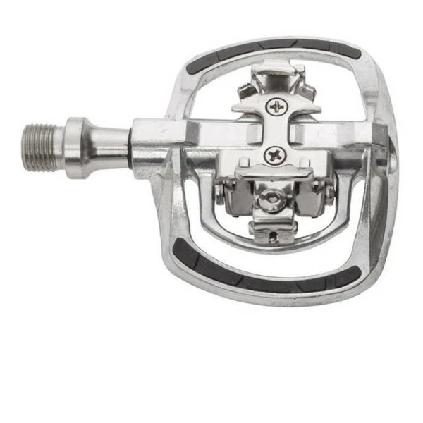 M-Wave Pedal Drag-T1 Klick Silber, Shimano SPD 1 M-Wave Pedal Drag-T1 Klick Silber, Shimano SPD