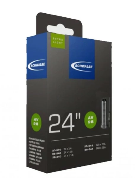Schlauch Schwalbe AV9B Extra Leicht 24x3/4-1 1/8"20/28-540/541 AV40mm 1 Schlauch Schwalbe AV9B Extra Leicht 24x3/4-1 1/8"20/28-540/541 AV40mm