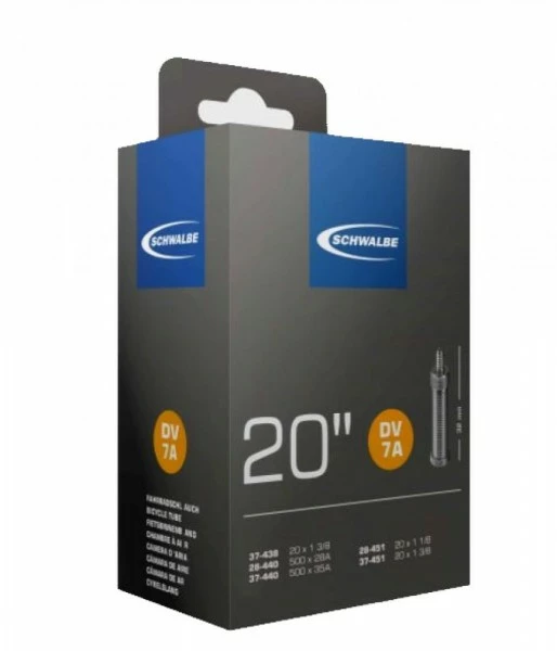 Schlauch Schwalbe DV7A 20x1 1/8-1 3/8" 28/37-438/451 DV 32mm 1 Schlauch Schwalbe DV7A 20x1 1/8-1 3/8" 28/37-438/451 DV 32mm
