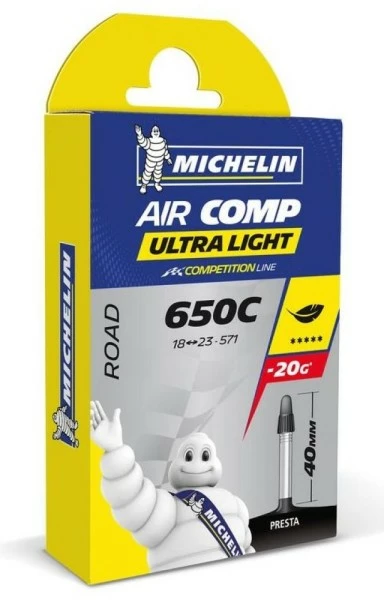Schlauch Michelin A1 Aircomp Ultralight 28" 18/25-622, SV 40 Mm 1 Schlauch Michelin A1 Aircomp Ultralight 28" 18/25-622, SV 40 Mm