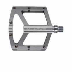 Plattform Pedale Freedom SL Alu , M-Wave, Titangrau, Messingschlager, 313341