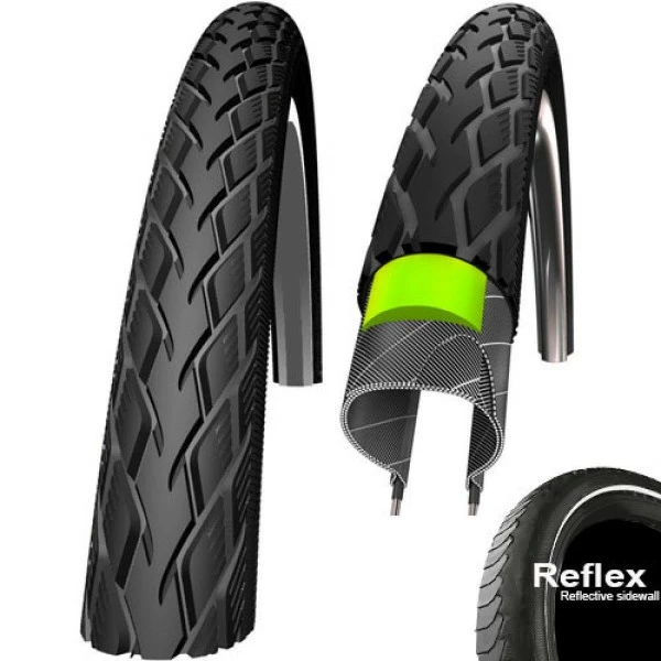 Reifen Schwalbe Marathon 16x1.75" 47-305 Schwarz Reflex E-25 Draht 1 Reifen Schwalbe Marathon 16x1.75" 47-305 Schwarz Reflex E-25 Draht