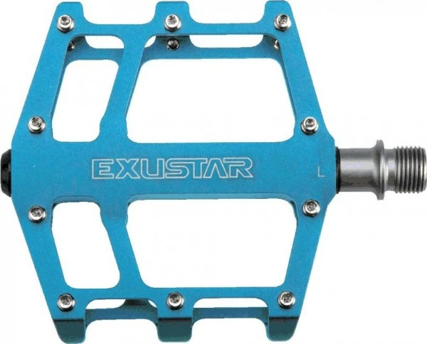 Exustar Plattformpedal MTB/BMX Blau Industriegelagert 1 Exustar Plattformpedal MTB/BMX Blau Industriegelagert