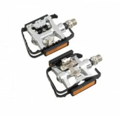 Barbieri Pedal MTB / Trekking Silber/schwarz Einseitige SPD-Bindung, Aluminium Körper Und Käfig DUO