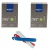2 X Schwalbe Fahrradschlauch AV13 26x1.50-2.40" (40/62-559) - 26 Zoll 40mm + 1x 1 X Reifenheber Zefa