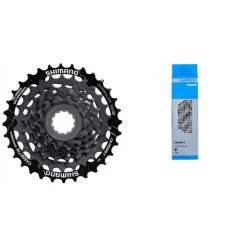 Antriebsset Shimano Kassette CS-HG200 7-fach 12-32 Zähne + Kette CN-HG71 6/7/8-fach 116 Glieder