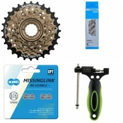 Antriebsset Shimano Freilauf-Schraubzahnkranz MFTZ500 6-fach 4-teilig