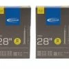 2 X Schwalbe Schlauch SV20 Extra Lang (18/25-622/630) - 28 Zoll
