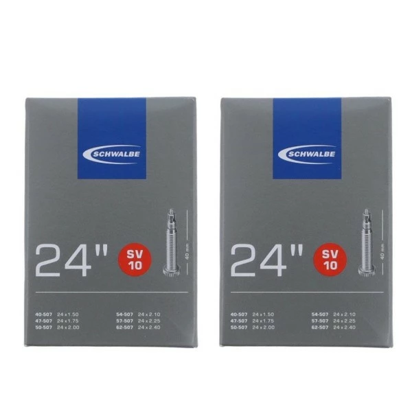 2 X Schwalbe Schlauch SV10 (47/62-507) - 24 Zoll 1 2 X Schwalbe Schlauch SV10 (47/62-507) - 24 Zoll