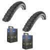 Schwalbe Drahtreifen BLACK JACK 26x2.10 2 X Schwalbe Schlauch AV13 26x1.50-2.40" (40/62-559) 40mm Au