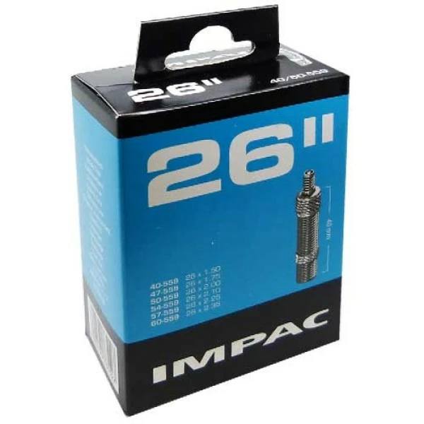 Schlauch Impac 26x1.50-2.35" 40/60-559 DV - Dunlop-Ventil 40mm 1 Schlauch Impac 26x1.50-2.35" 40/60-559 DV - Dunlop-Ventil 40mm