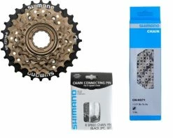 Antriebsset Shimano Freilauf-Schraubzahnkranz MFTZ500 6-fach - 3-teilig