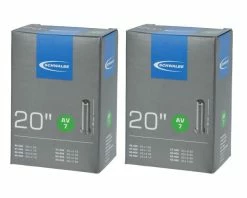 2 X Schwalbe Schlauch AV7 20x1.50-2.50" (40/62-406) - 20 Zoll AV 40mm