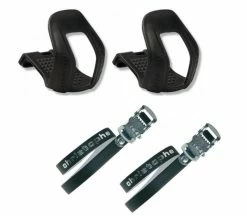 Pedalhaken Zéfal Christophe L/XL Pedal Haken Retro Pedalriemen Paar Zefal 516 Schwarz, 370mm, Leder