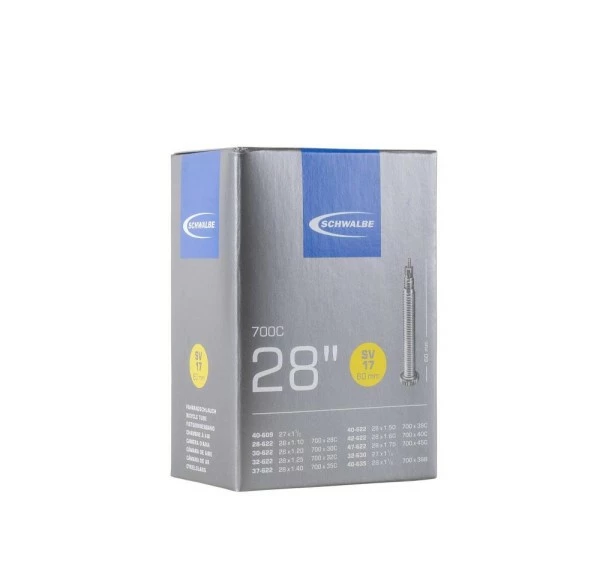 Schlauch Schwalbe SV17 Lang 28x1 1/8-1.75 28/47-622/635 SV60mm 1 Schlauch Schwalbe SV17 Lang 28x1 1/8-1.75 28/47-622/635 SV60mm